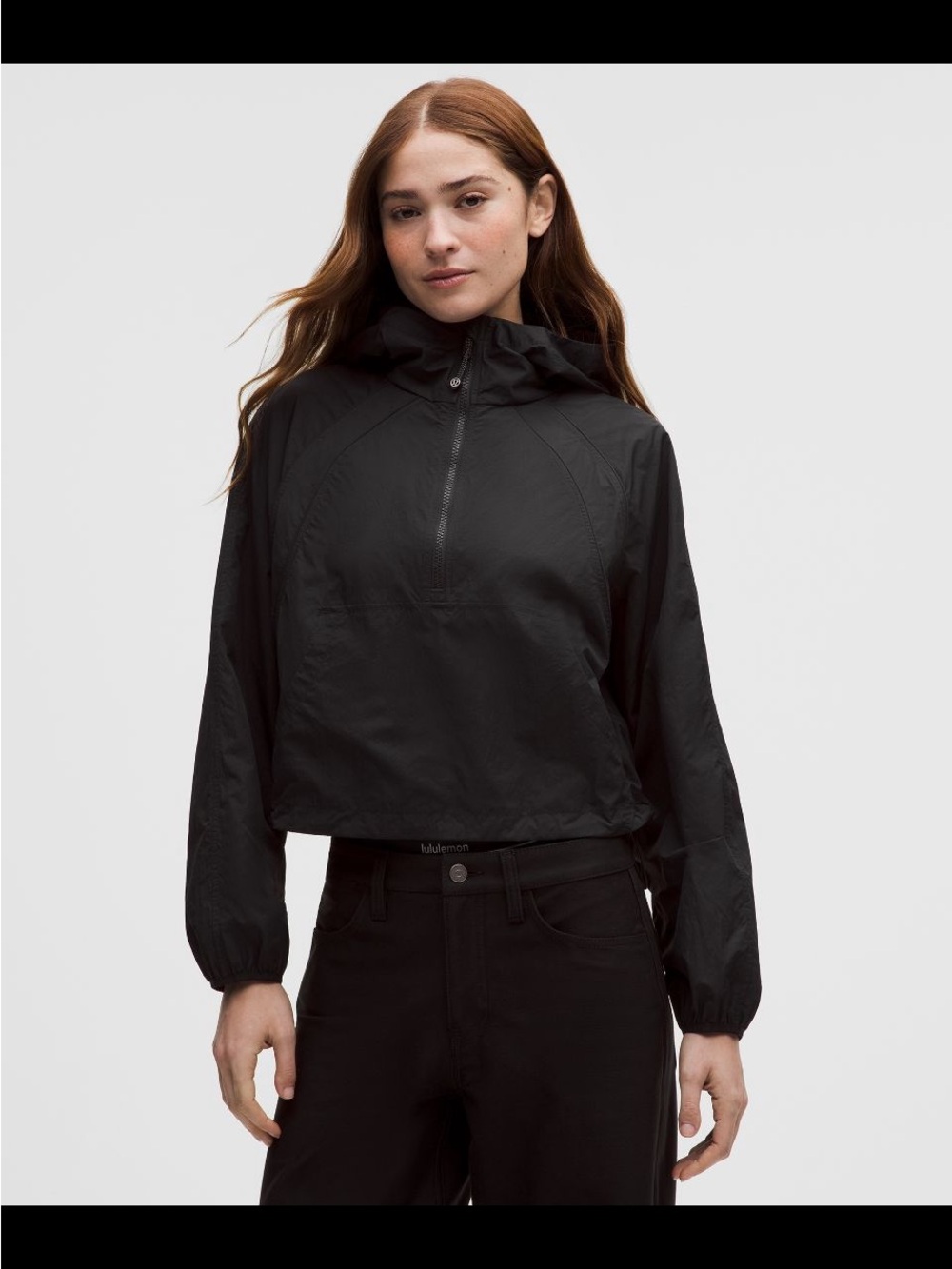 Lululemon Cropped Anorak, size 10, Black